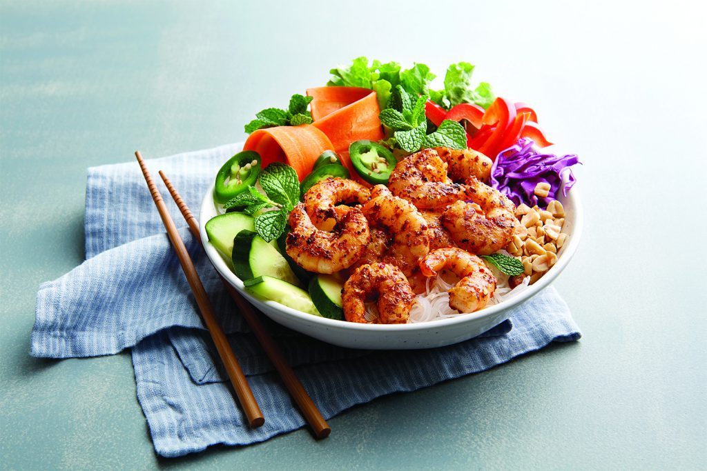 Spicy Vietnamese Shrimp & Rice Noodle Bowl image