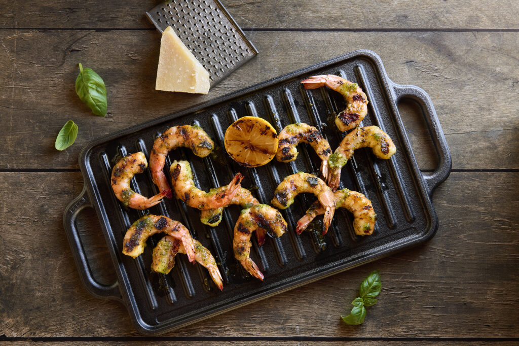 Pesto Shrimp Skewers image