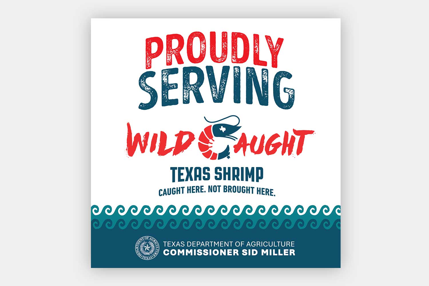 6” x 6” “Proudly Serving” Sticker
