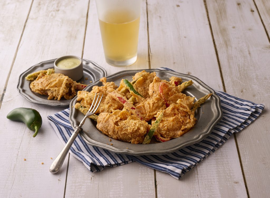 Chicken Fried Gulf Oysters with Pepper Strips image
