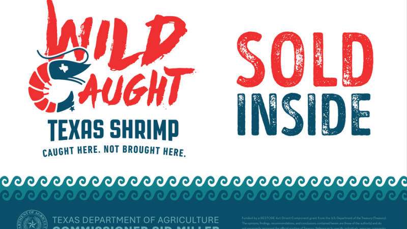 Wild Caught Texas Shrimp Retail Banner Sample Graphic